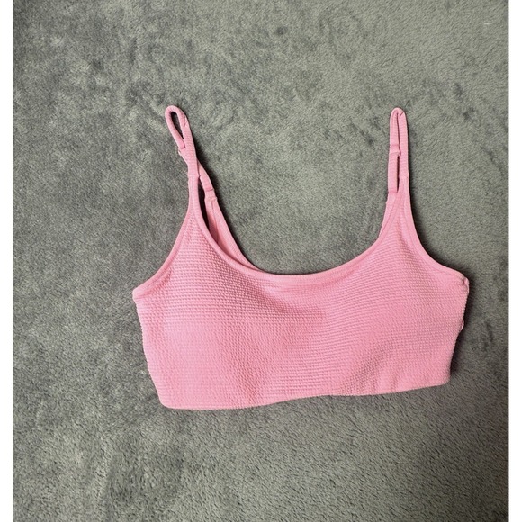 Old Navy Active PowerPress Sports Bra Swim Top Med Support Strappy Pink Size M - Picture 2 of 6
